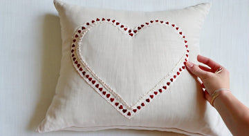 Heartfelt Stitches: DIY Embroidered Valentine's Day Pillow Cover - DiyCraftsProject