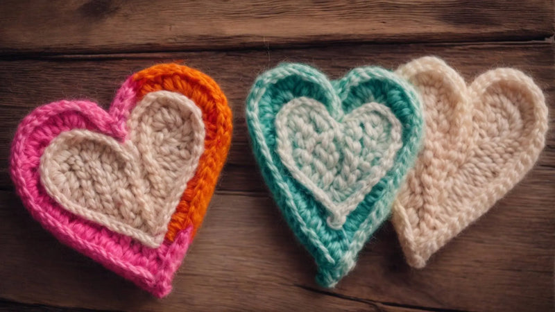 Love in Every Stitch: DIY Hand-Knit Heart Coasters for Valentine's Day