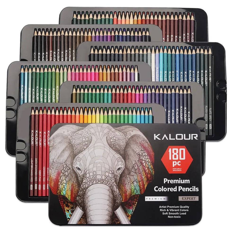 180 - Color Art Pencil Set in Metal Tin Box - DiyCraftsProject