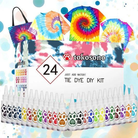 24 - color Tie - dye Creative DIY Children's Handmade Paint Suit - DiyCraftsProject