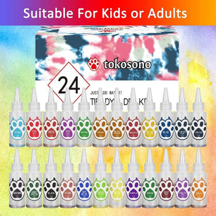 24 - color Tie - dye Creative DIY Children's Handmade Paint Suit - DiyCraftsProject
