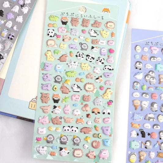 Cartoon Animal Foam Particles Bubble Dstereo Phone Case DIY Decorative Sticker - DiyCraftsProject