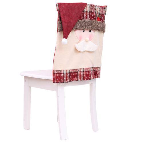 a white chair with a santa clause on it