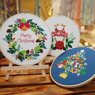 Christmas Embroidery Kit – Complete DIY Holiday Craft Set - DiyCraftsProject