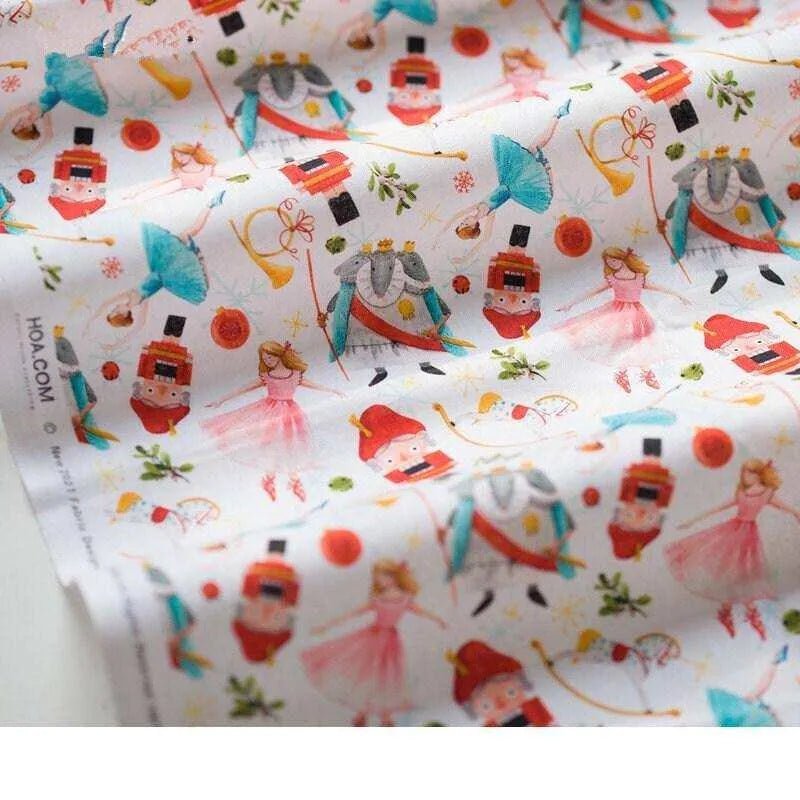 Nutcracker Christmas Fabric for DIY Quilting & Sewing - Printed Cotton - 0.5m - DiyCraftsProject