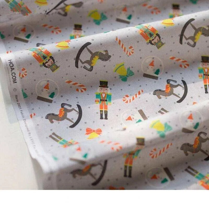 Nutcracker Christmas Fabric for DIY Quilting & Sewing - Printed Cotton - 0.5m - DiyCraftsProject