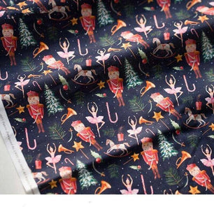 Nutcracker Christmas Fabric for DIY Quilting & Sewing - Printed Cotton - 0.5m - DiyCraftsProject