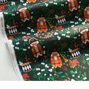 Nutcracker Christmas Fabric for DIY Quilting & Sewing - Printed Cotton - 0.5m - DiyCraftsProject