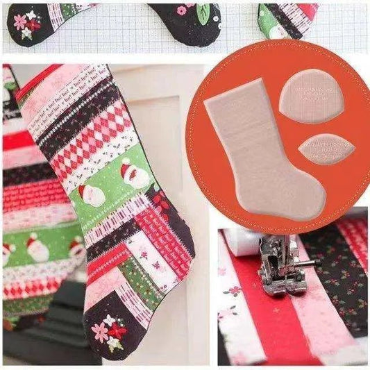 Handmade Christmas Socks Template Set - DIY Cutting Ruler - Create Unique Stockings - DiyCraftsProject