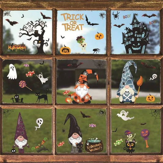 Halloween Party Decoration Stickers Pumpkin Lamp Spider Ghost - DiyCraftsProject