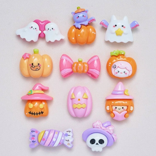 Halloween Pumpkin Cartoon Resin Cabochon Pendants – DIY Ornament Accessories for Halloween Crafts - DiyCraftsProject
