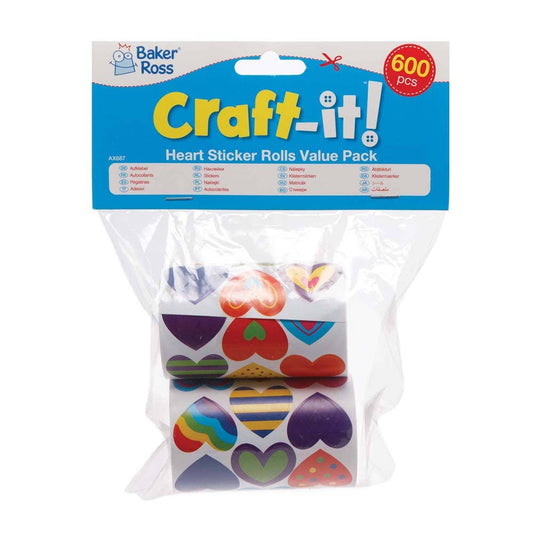 Heart Shaped Stickers Value Pack - DiyCraftsProject