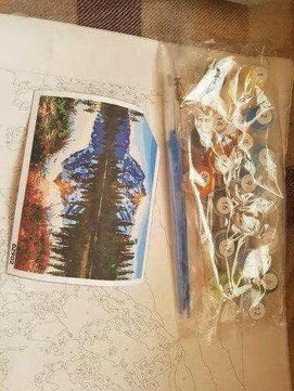 Mountain Paint by Numbers Kit - Create Your Own Masterpiece - DiyCraftsProject