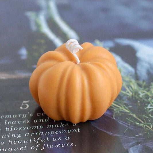 Christmas Pumpkin - Shaped Scented Candle DIY Mold - Food Grade Silicone - 9cm x 9cm x 4.5cm - 30g Weight - DiyCraftsProject