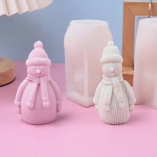 Snowman Silicone Mold – DIY Candle, Soap & Ornament Kit