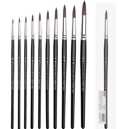 Squirrel Hair Watercolor Brush Pen – Candlelight Style with Wood Handle - DiyCraftsProject