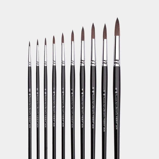 Squirrel Hair Watercolor Brush Pen – Candlelight Style with Wood Handle - DiyCraftsProject