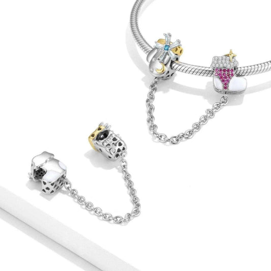 christmas charm bracelet 925 silver detailed
