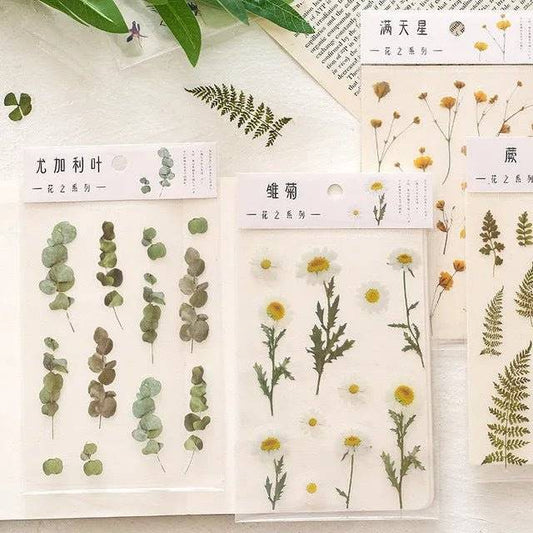 Transparent Hand Account Sticker Pack Salt Plant Flower Waterproof - DiyCraftsProject