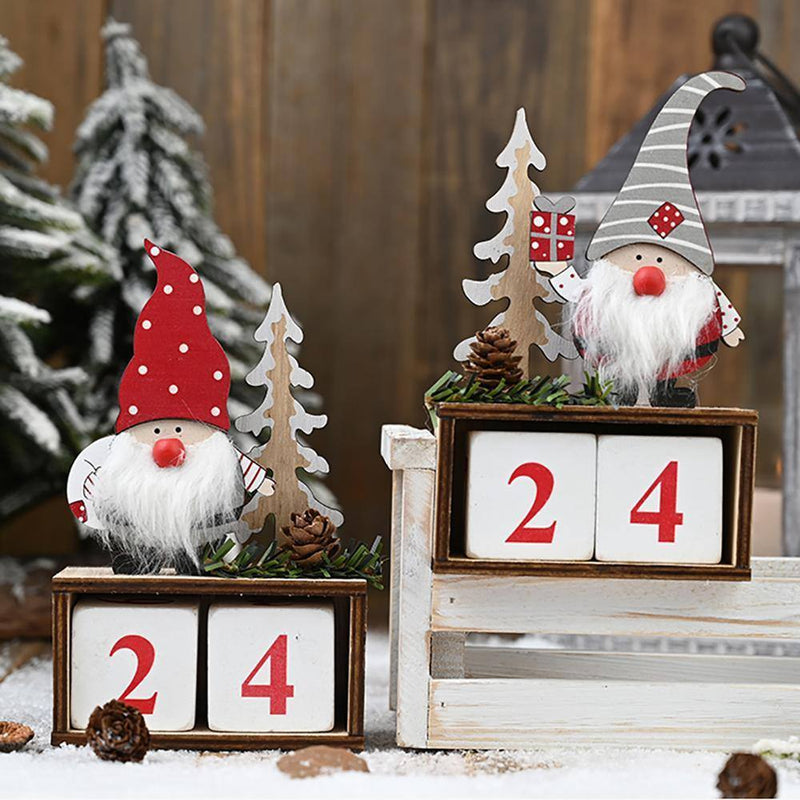 Wooden Christmas Advent Calendar | Handcrafted Holiday Countdown Décor , Christmas calendar, christmas tree