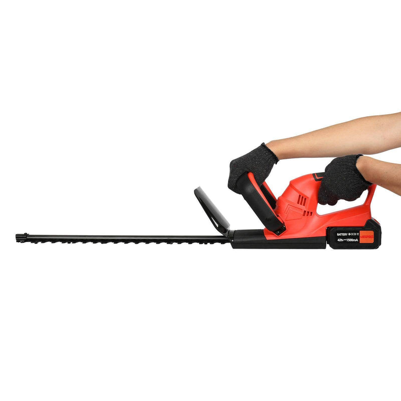 a person using a chainsaw on a white background