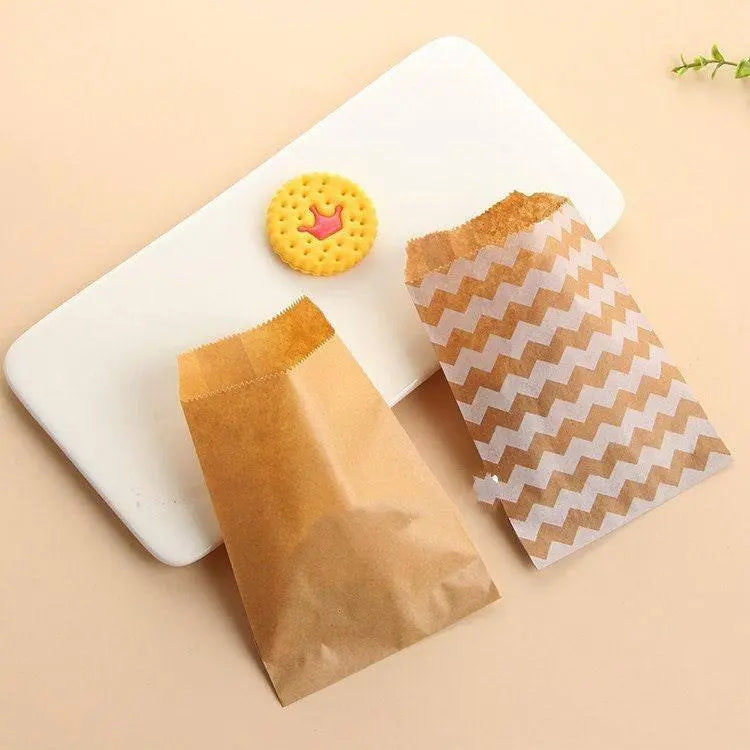 25pc Brown Recycle Kraft Paper Bags Small Goody Disposable Bakery Sandwich Candy Cookie Shopping Wedding Birthday Party Favor Eco Bags