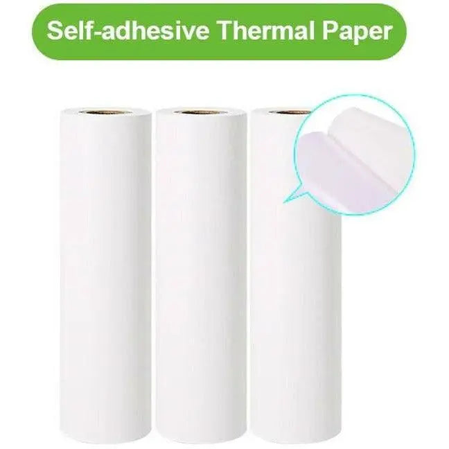 3 White Self-Adhesive Thermal Paper Roll Printable Sticker Paper for Cutting Cricut Machine Label Printer