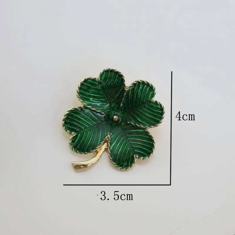 4 Leaf Clover Brooch Garment Accessories Lapel Pins 2pcs Brooches