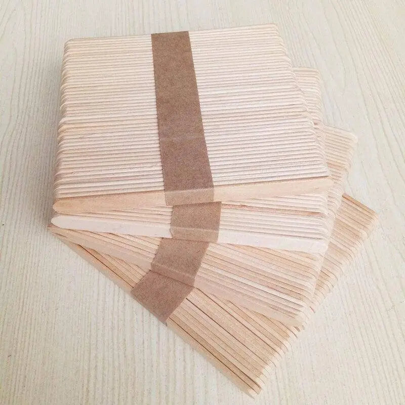 50pcs wooden popsicle sticks for ice cream making and other crafts