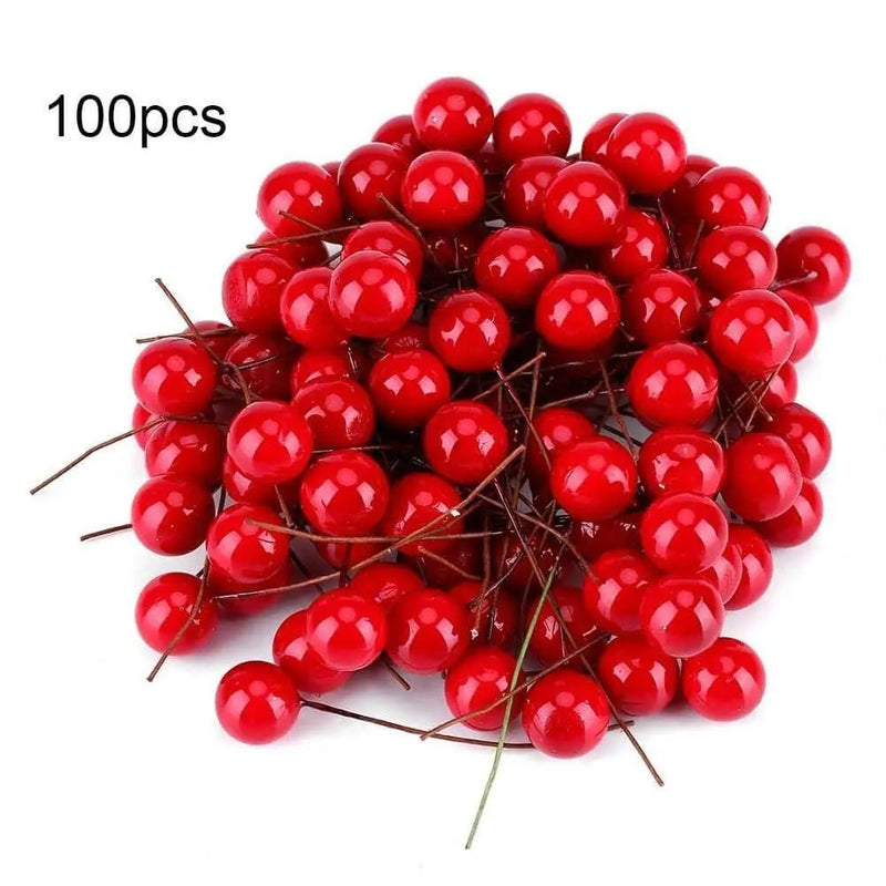 Artificial holly berry red holly berries from christmas wreath decorations