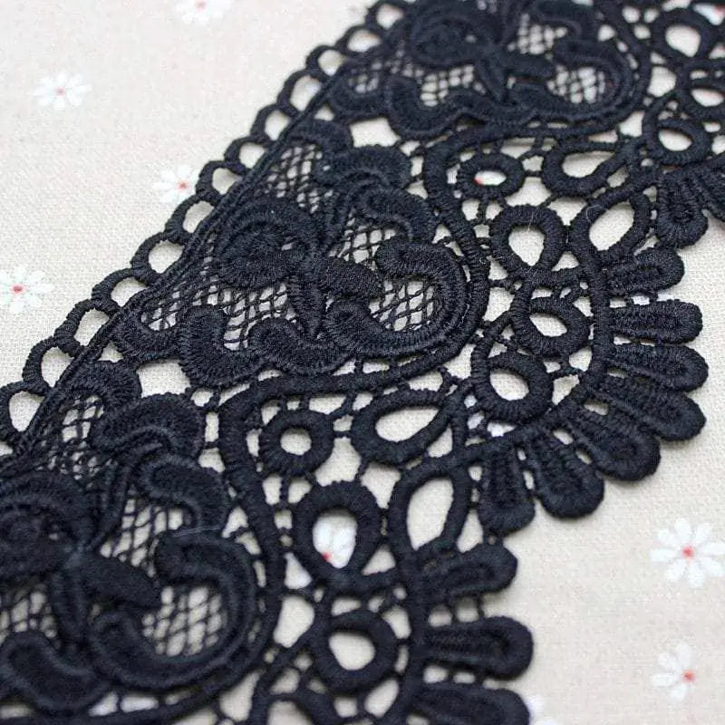 Black And White Lace DIY Scrapbooking Patchwork Accessories Dressmaking Ribbons 1 Yard