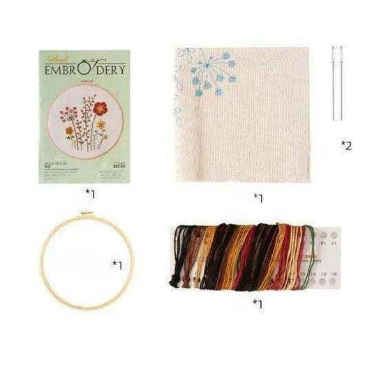 Christmas Embroidery Kit - Flora and Fauna Cross Stitch Pattern - DiyCraftsProject