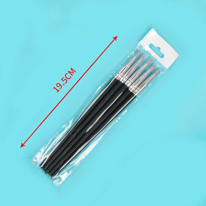 Clay Pens Sculpting Tool Wooden Sticks Blue Head Silicone Pens For Clay Indenting