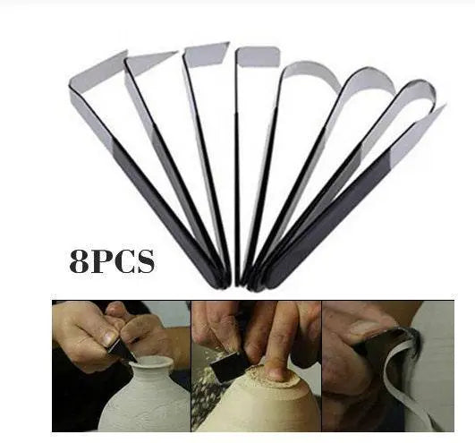 Clay sculpting tools for making pottery trimming knife