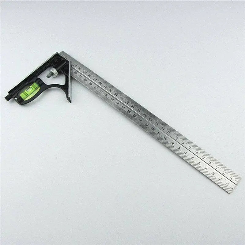Combination square ruler stainless steel angle measurement tool
