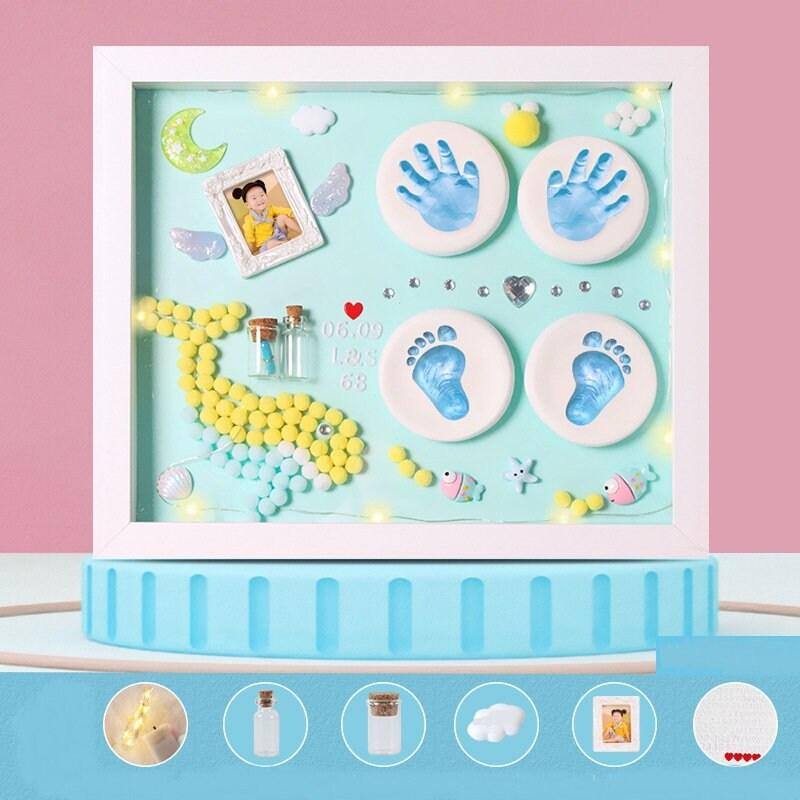 DIY Baby Hand And Foot Print Photo Frame Baby Keepsake Newborn Gift