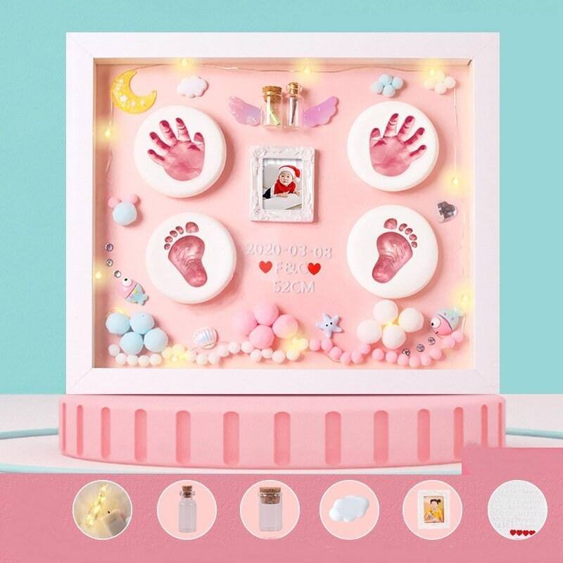 DIY Baby Hand And Foot Print Photo Frame Baby Keepsake Newborn Gift