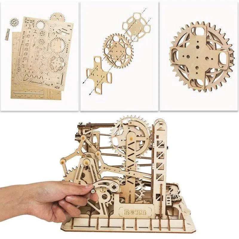 Diy craft kits 3D puzzle marble game for kids educational toys model building kit