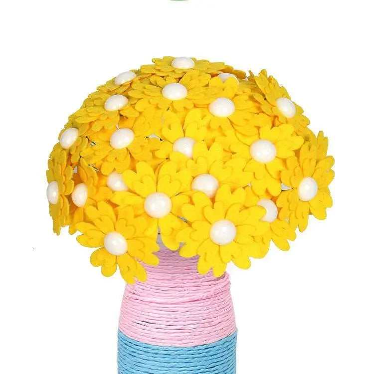 DIY Flower Floral Crafts Iron Wire Button Felt Bouquets Kit For Kids Kindergarten Learning Educational Montessori Teaching Toys Art for Kids
