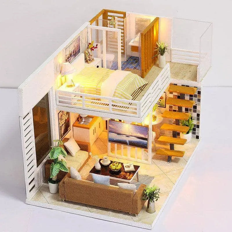 DIY Miniature 1-Bedroom Loft Type Dollhouse