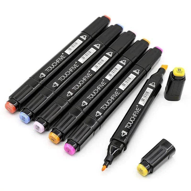 Dual Tip Colored Markers High-Grade Coloring Markers