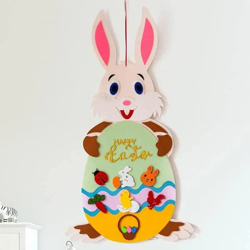 Easter Bunny Hanging Decor Children's Toy Wall Decorations Detachable Ornament Easter Egg Party Decoration Kids Activities