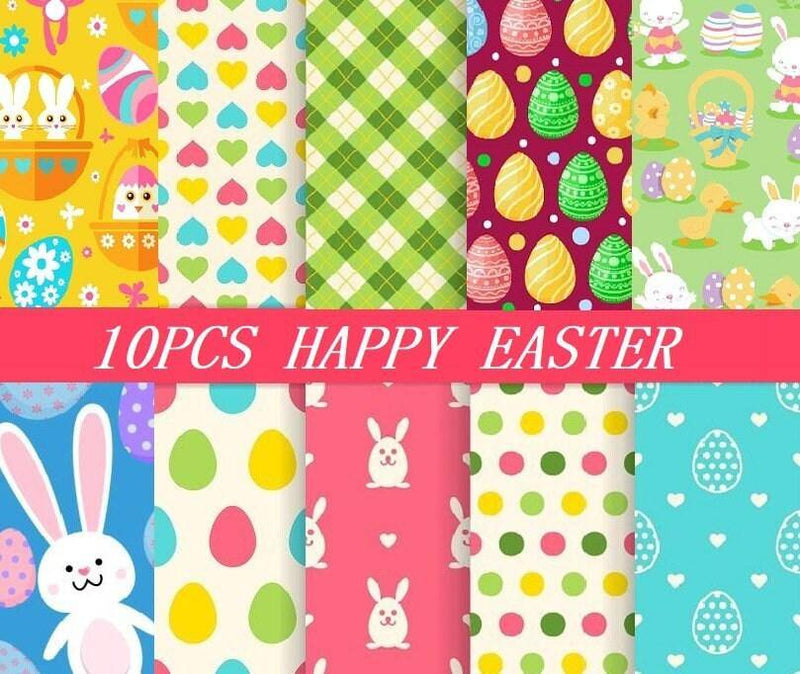 Easter Bunny Pattern Fabric Squares Decorative Cloth Diy Patchwork