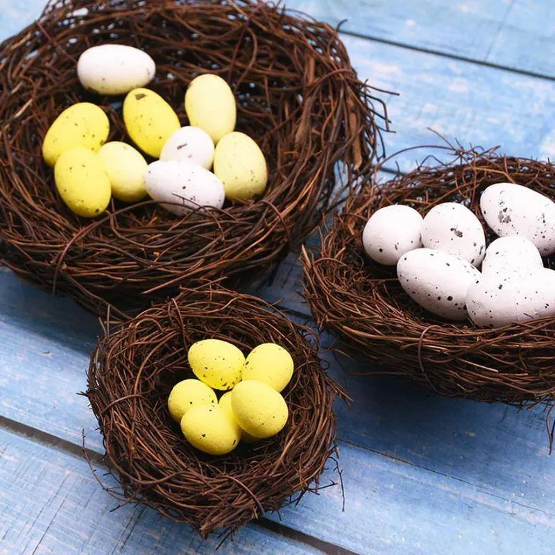 Egg nest decor eggs and nests garden prop artificial decoration