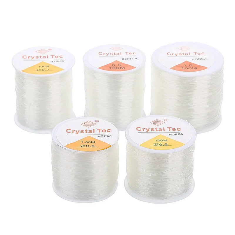 Elastic thread for bracelets stretchable clear strings for jewelry making 55-100m roll
