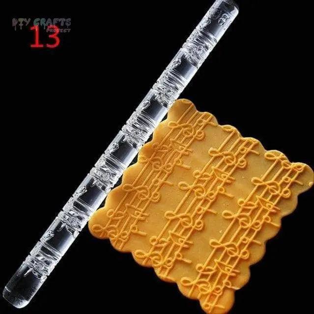 Embossed rolling pin for clay sculpting tools ceramic roller