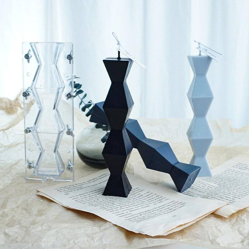 Geometric abstract candle mold