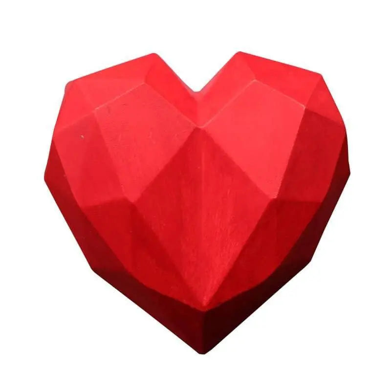 Geometric Heart Mold Heart Candle Mold Soap Making Tool Keychain Pendant Mould Resin Casting Supplies