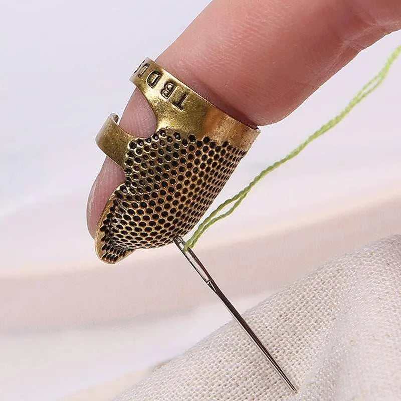 Gold Finger Thimble Antique Finger Protector Sewing Accessories Needlecraft Tools