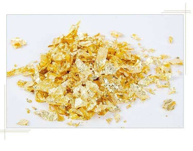 Gold flakes foil paper for scrapbooking nail art candle making